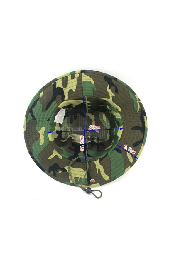 1Set Flat Type Boonie Hats In Olive Green And Camouflage For Trekking And Sun Protection