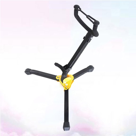 LABSERRON Foldable Saxophone Stand 1 Set Black for Practice, Display, and Storage 40 x 40 x 45cm