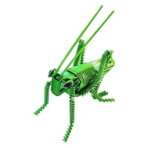LABSERRON Realistic Shape Models Locust Figurine Green Aluminum 1Pack