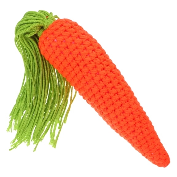 LABSERRON 1Set Handmade Crochet Woolen Yarn Carrot Shape Toy for Kids Souvenir Photos