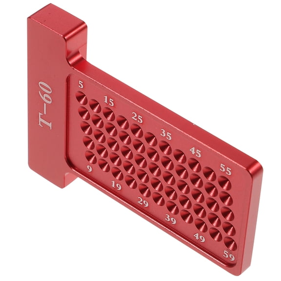 LABSERRON Alloy Steel Woodworking Ruler, Red, Precise Marking for Home Use