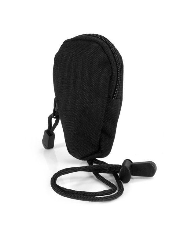 1Set Key Pouch Pocket Keychain Pouch Built In Key Ring Anti Theft for Camping Climbing Black