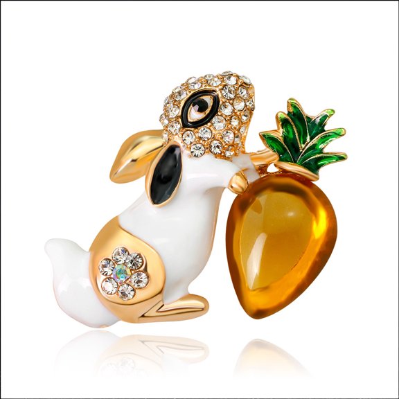 LABSERRON 1Set Lapel Pin Brooch Elegant Appearance Rabbit Shape for Ladies Parties