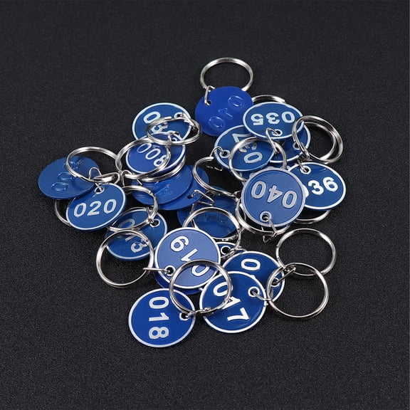 LABSERRON 1Set Numbers ID Tags Blue Square Shape For Keys Luggage Travel Accessories Practical Design