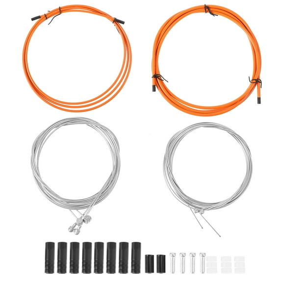 LABSERRON 1Set Orange PVC Steel Wire Bike Gear Shift Cable for Mountain and Road Bikes Shifting and Braking