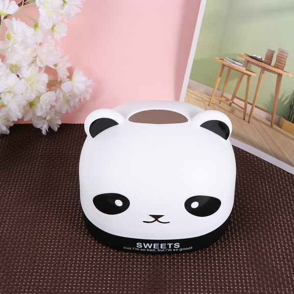 LABSERRON 1Set Panda Shape Cartoon Tissue Box Black Plastic Creative Paper Extraction Storage for Home Decor
