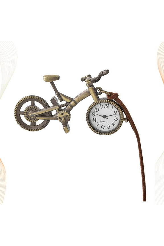 1Set Pocket Watch in Dark Brown Leather with Retro and Delicate Craft for present Giving