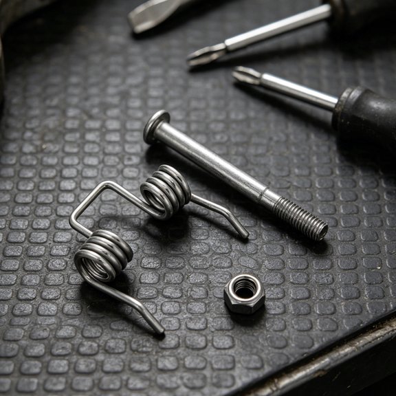 LABSERRON Folding Wagon Handle Torsion Spring, Plated Silver Metal, for Repair, Perfect Replacement Solution