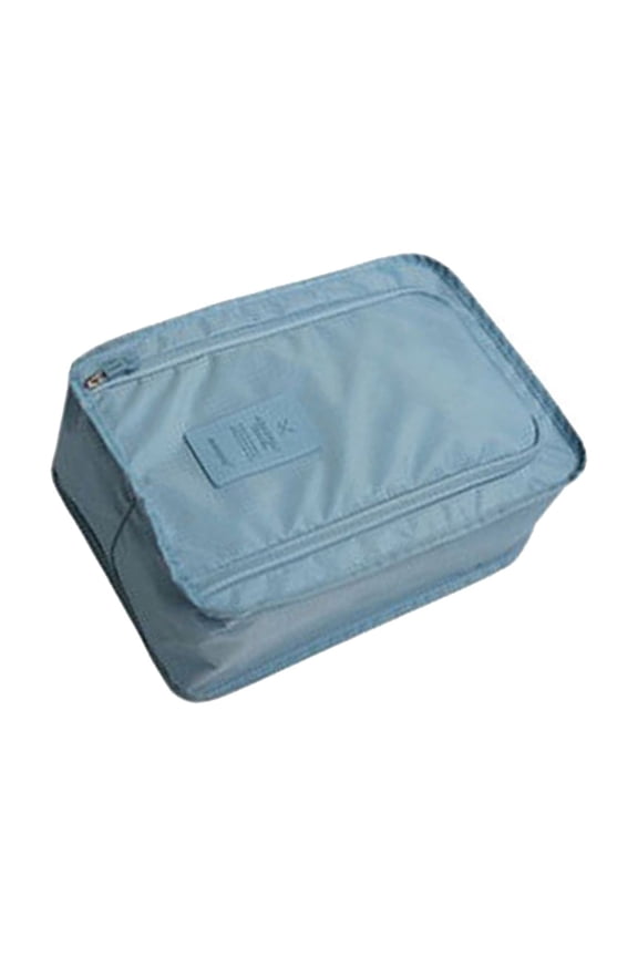 1Set Shoe Luggage Travel Bag Sky Blue Rectangular Waterproof Nylon Portable Design For Storage