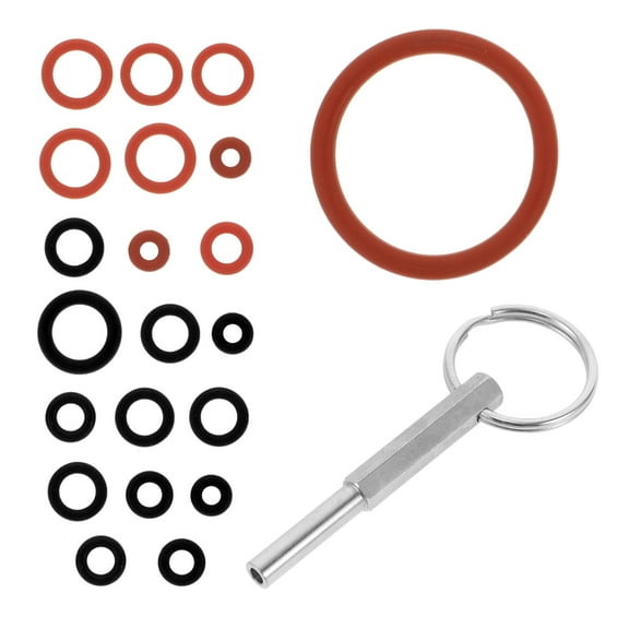 LABSERRON 1Set Stainless Steel and Silicone Coffee Machine Repair Tool for Technicians 3.4x1.2x0.2in