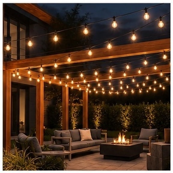LABSERRON 1Set String Light Hanging Wire Rope Kit Black Stainless Steel for Hanging Use Indoors Outdoors