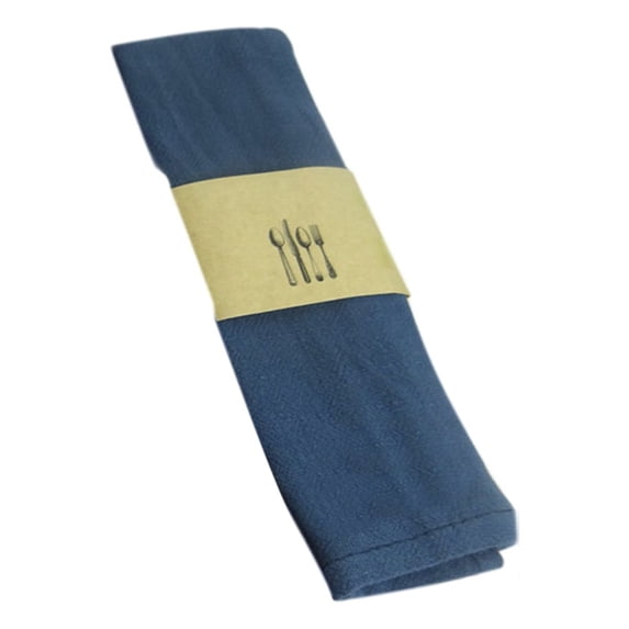 LABSERRON 1Set Table Cloths For Parties Flax Napkin Dark Blue Rectangle