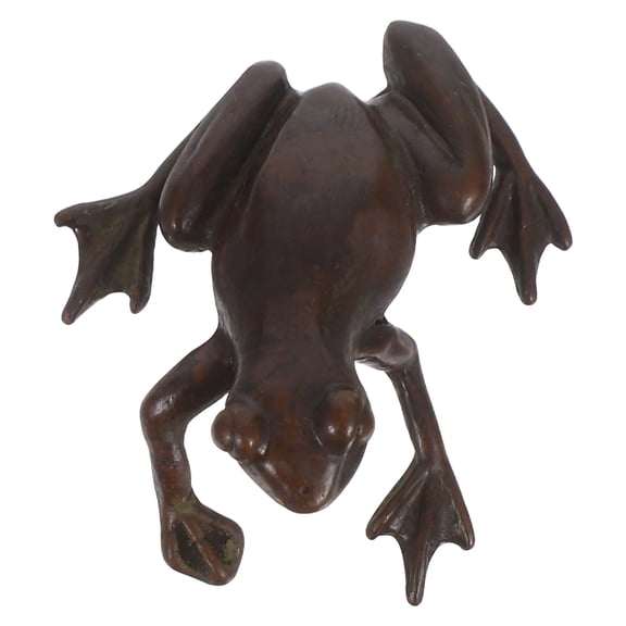 LABSERRON 1pc Frog Shaped Tea Pet Figurine Vintage Home Decor Chic Table Adornment Unique Present For Tea Sculpture