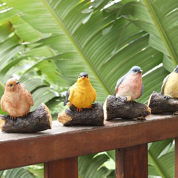 LABSERRON 1pc Lifelike Simulation Bird Ornament Educational Bird For Garden Decor For Patio Miniature Gardens Yellow