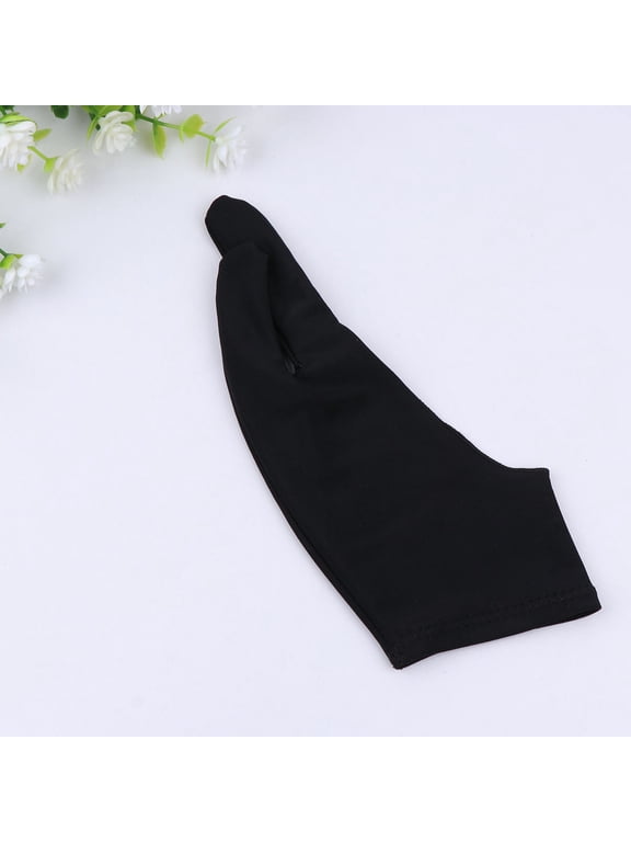 Drawing Glove for Sketch Black Spandex Wear-Resisting Comfortable 2Pcs