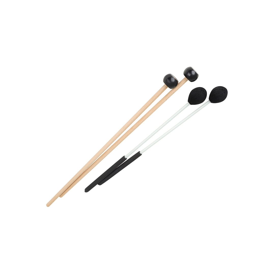 LABSERRON 2Pairs Rubber Marimba Hammer Percussion Sticks Assorted Color for Instrument Use