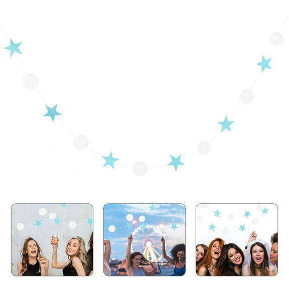 LABSERRON 2 Sets Colorful Party Decorations with Star Shape and Circle Design for Birthday Celebration