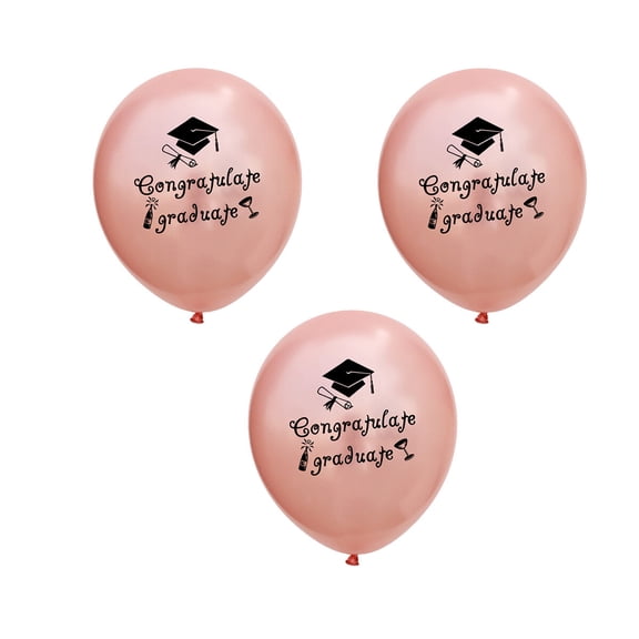 LABSERRON 20 Pcs Party Balloons Rose Gold Inflatable For Graduation Party Supplies Families