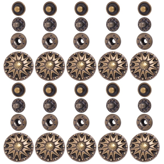 LABSERRON 20 Sets Cartoon Purse Buckle Zinc Alloy Snap Buttons For Diy Craftsmanship And Durable For Various Materials