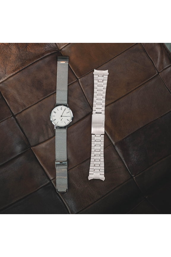 20Mm Stainless Steel Watch Strap with Solid Links and Easy Release Deployment Clasp