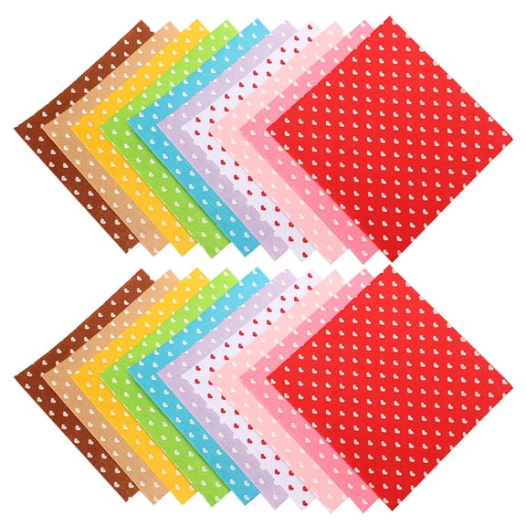 LABSERRON 20Pcs Diy Non Woven Fabric 15x15cm 10 Colors For Kids Handmade Crafts And Art Production