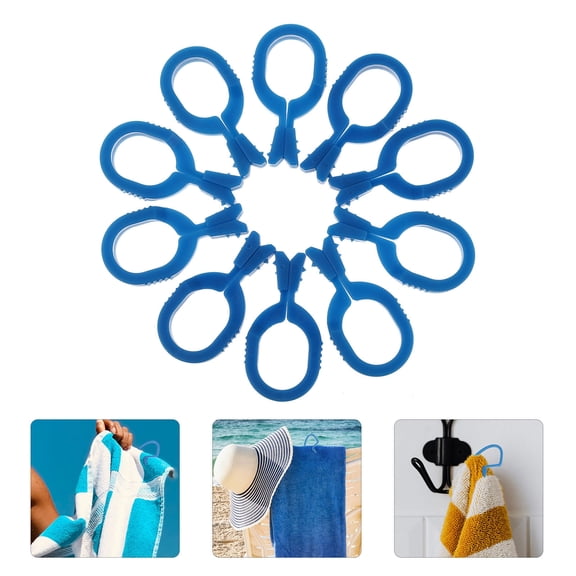 LABSERRON 20Pcs Plastic Clothes Clips for Bathing Towel Hanger Beach Use and Home Decoration Rectangular Clip Shape