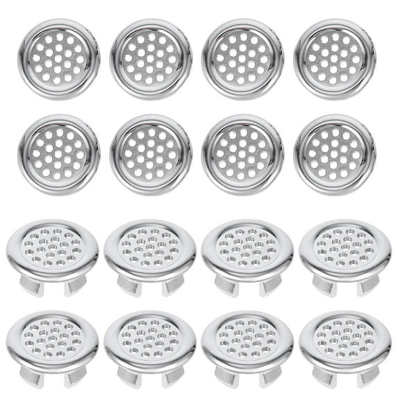 LABSERRON 20Pcs Silver Bathroom Sink Overflow Cover for Homeowners and Property Managers 1.18X1.18in