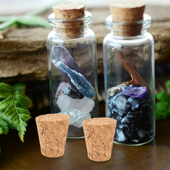 LABSERRON 20Pcs Tapered Cork Stopper for DIY Projects and Wine Bottles 1.6x1.6x0.8in