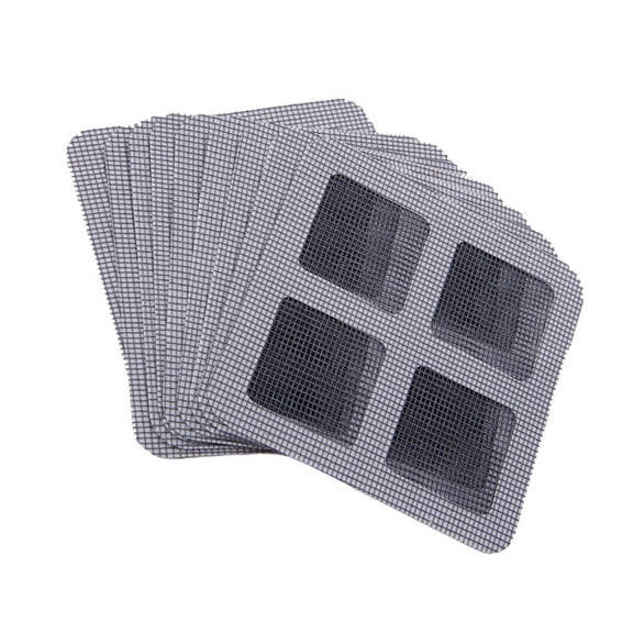 LABSERRON 21Pcs Self-Adhesive Sticker for Window Screen Repair Dark Grey 3.9x3.9in