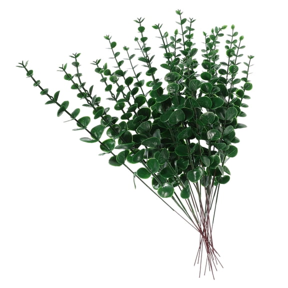 LABSERRON 24Pcs Artificial Eucalyptus Branches Real Touch Greenery for Landscaping and Garden Decor