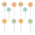 thumbnail image 1 of LABSERRON 25pcs Colorful Sunflower Cake Picks Fun Birthday Cake Toppers For Lightweight Safe Material For And Desserts, 1 of 8