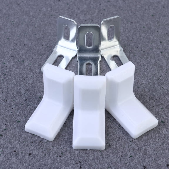 LABSERRON 28Pcs Corner Cabinet Plastic Small Angle Bracket 90 Degree Straight Angle White Plastic For Furniture Home Use