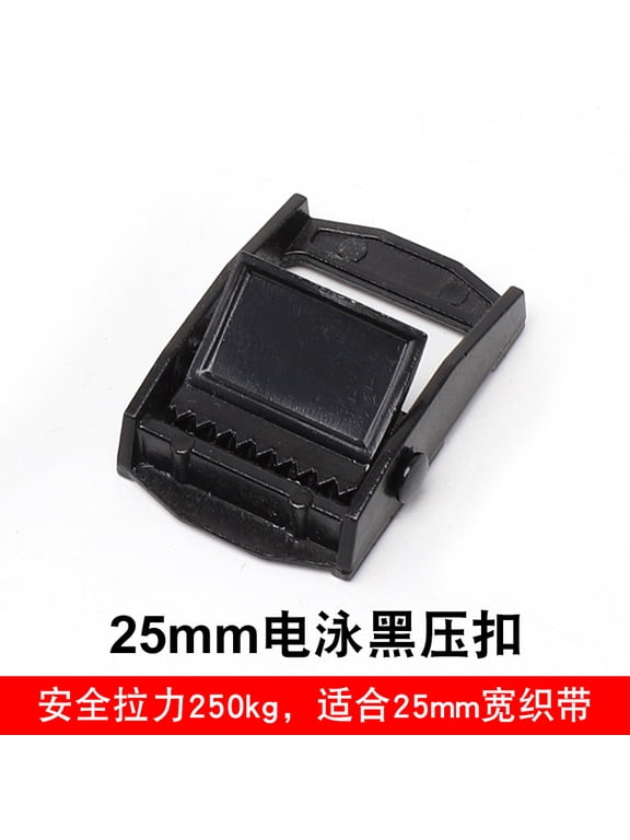 2Pcs Black Metal Side Release Buckle for Webbing Straps with Strong Locking Feature