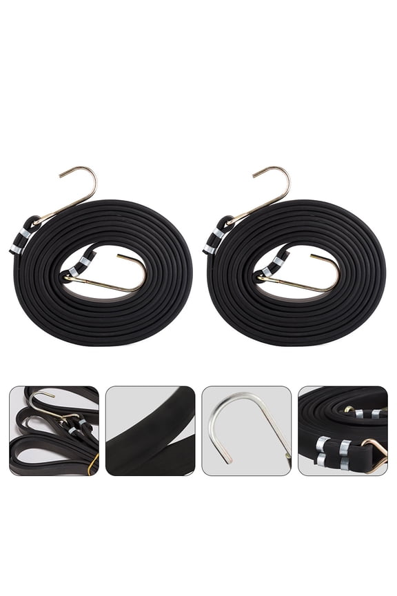 2Pcs Cargo Binding Belt for Elastic Bungee Straps in Outdoor and Travel