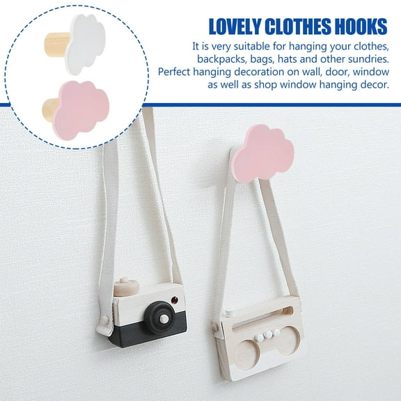 LABSERRON 2Pcs Cloud Shaped Wall Decors Pink and White for Shop Window Display 10x6.5in