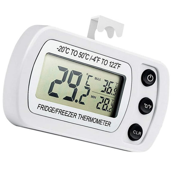 LABSERRON 2Pcs Cooler Thermometer Rectangular Shape Abs Material With Lcd Display For Refrigerator And Freezer Use