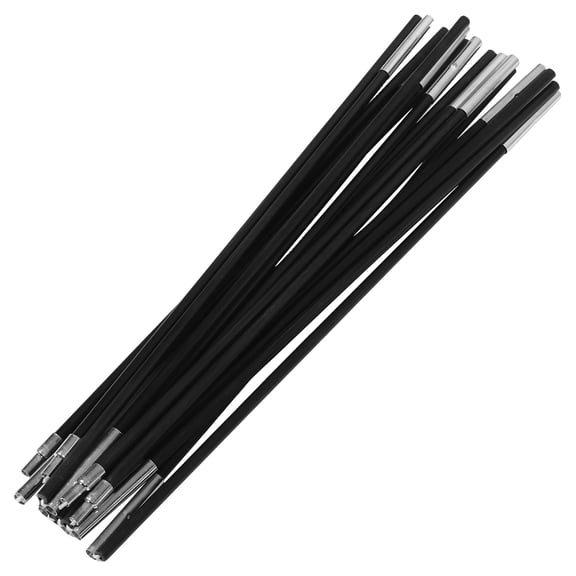 LABSERRON 2Pcs Outdoor Tent Pole Replacement with Durable Fiberglass Lightweight Black for Camping