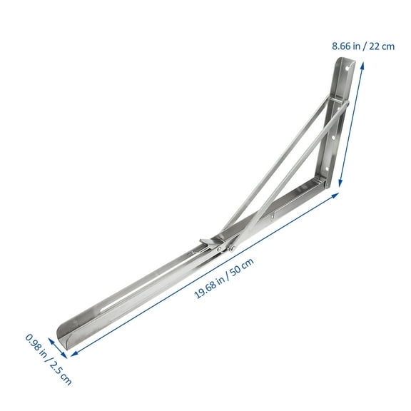 LABSERRON 2Pcs Folding Brackets for Shelves for Desk Board Simple Design Stainless Steel Support Racks