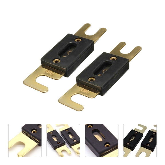 LABSERRON 2Pcs Gold Plated Inline Fuse for Truck Use Overcurrent Protection 8x2.2cm