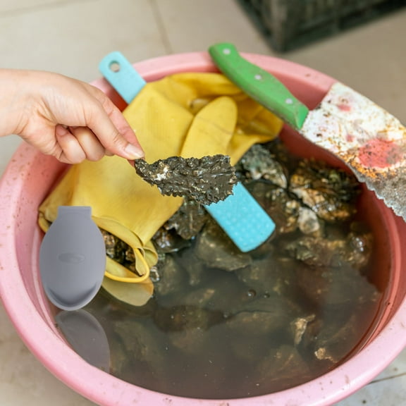 LABSERRON 2Pcs Oyster Shucking Tool Ergonomic Silicone Oyster Opener Protect Hands for Shellfish Indoor Outdoor Use