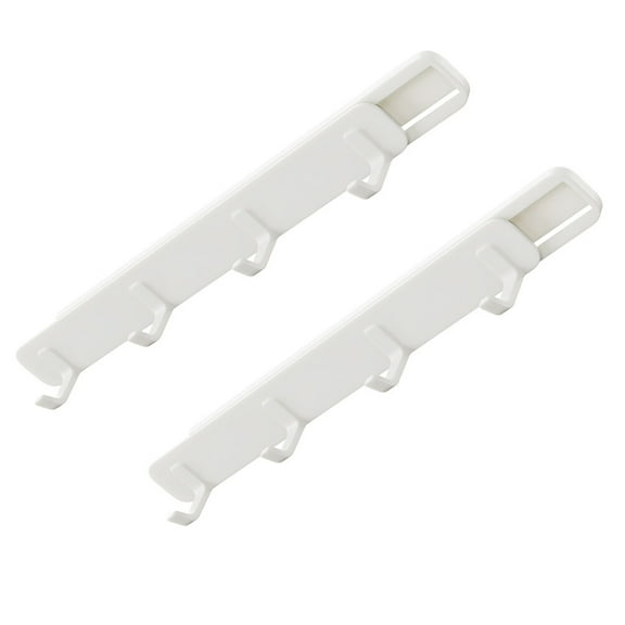 LABSERRON 2Pcs Plastic Door Hooks Pull-Out Type For Cabinet Door Back Storage