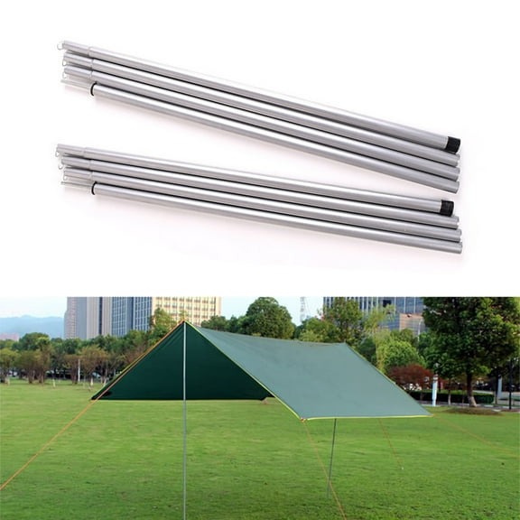 LABSERRON 2Pcs Replacement Tent Pole for Camping and Outdoor Enthusiasts Silver Iron 78.7in