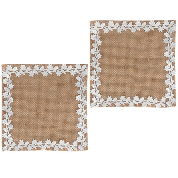 LABSERRON 2Pcs Simple Design American-Style Placemats for Dinner Tables Protect Surfaces 8.65X8.25in
