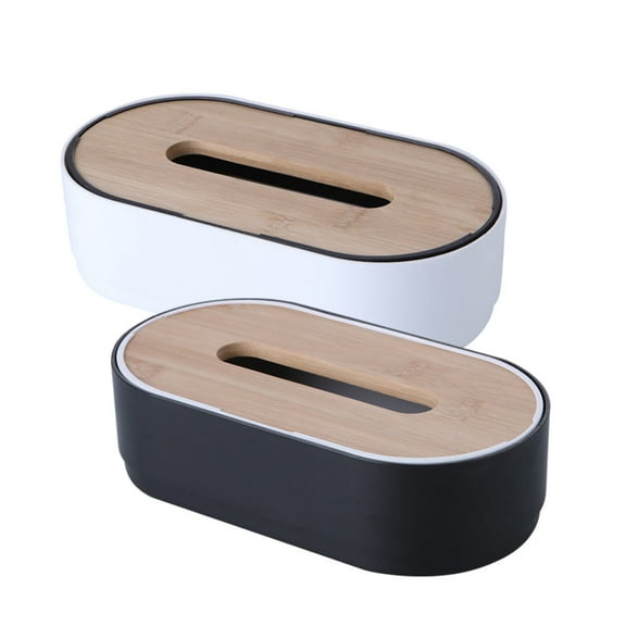 LABSERRON 2Pcs Tissue Storage Cases White Cardboard Multi Functional Tissue Box for Car Home