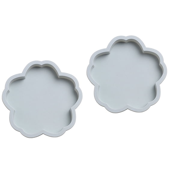 LABSERRON 2pcs Flower Shaped Silicone Baking Tray Cake Mold For Diy Baking Easy Demoulding For And Creative Desserts