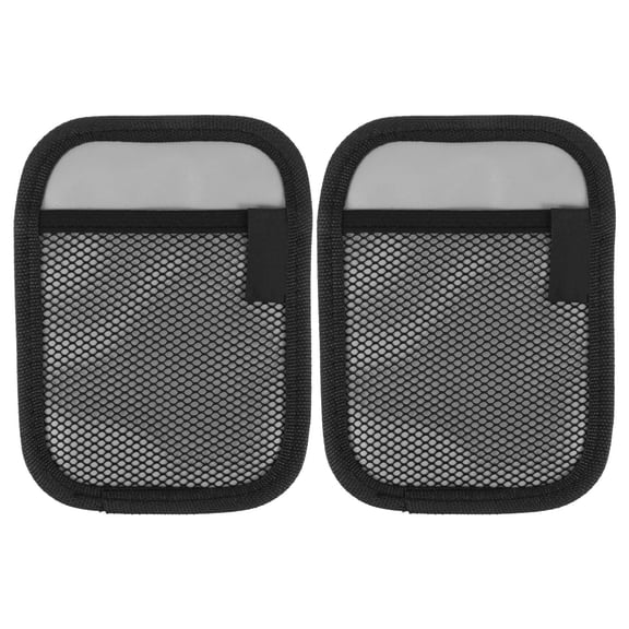 LABSERRON 2pcs Mesh Pocket Durable Pu Storage Pouch For Seat Sundries Practical Car Storage For Phones Cards And Items