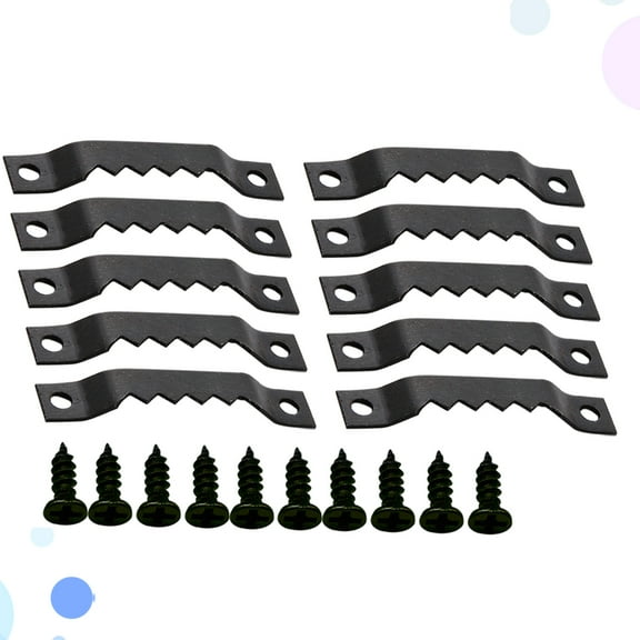 LABSERRON 300Pcs Metal Serrated Picture Frame Hangers for Hanging Cross Stitch Projects Home Decoration Black 1.5x0.2in