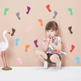 thumbnail image 1 of LABSERRON 36 Pairs Footprint Shape Floor Stickers Assorted Color for Indoor Home Decoration 4.7x2.4x0.03 Inch PVC, 1 of 8