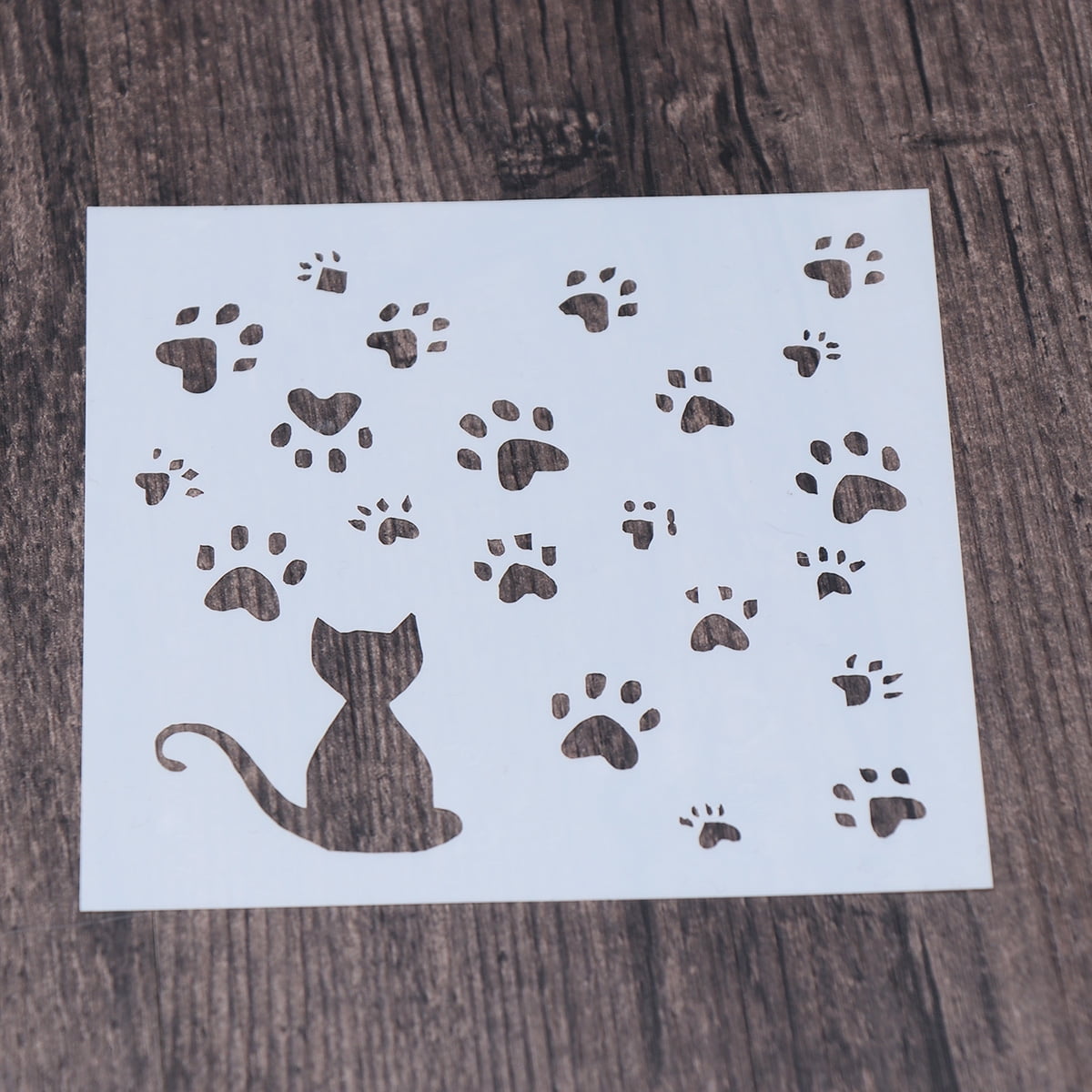 LABSERRON 3Pack Cat Drawing Stencil for DIY Activities White Plastic 11 ...