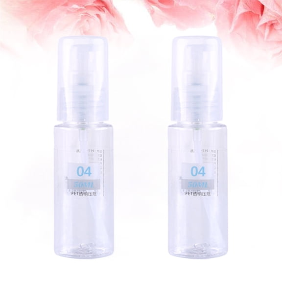 LABSERRON 3Pcs 12*3.2In Transparent Oval Refillable Travel Bottle For Outdoor Enthusiasts